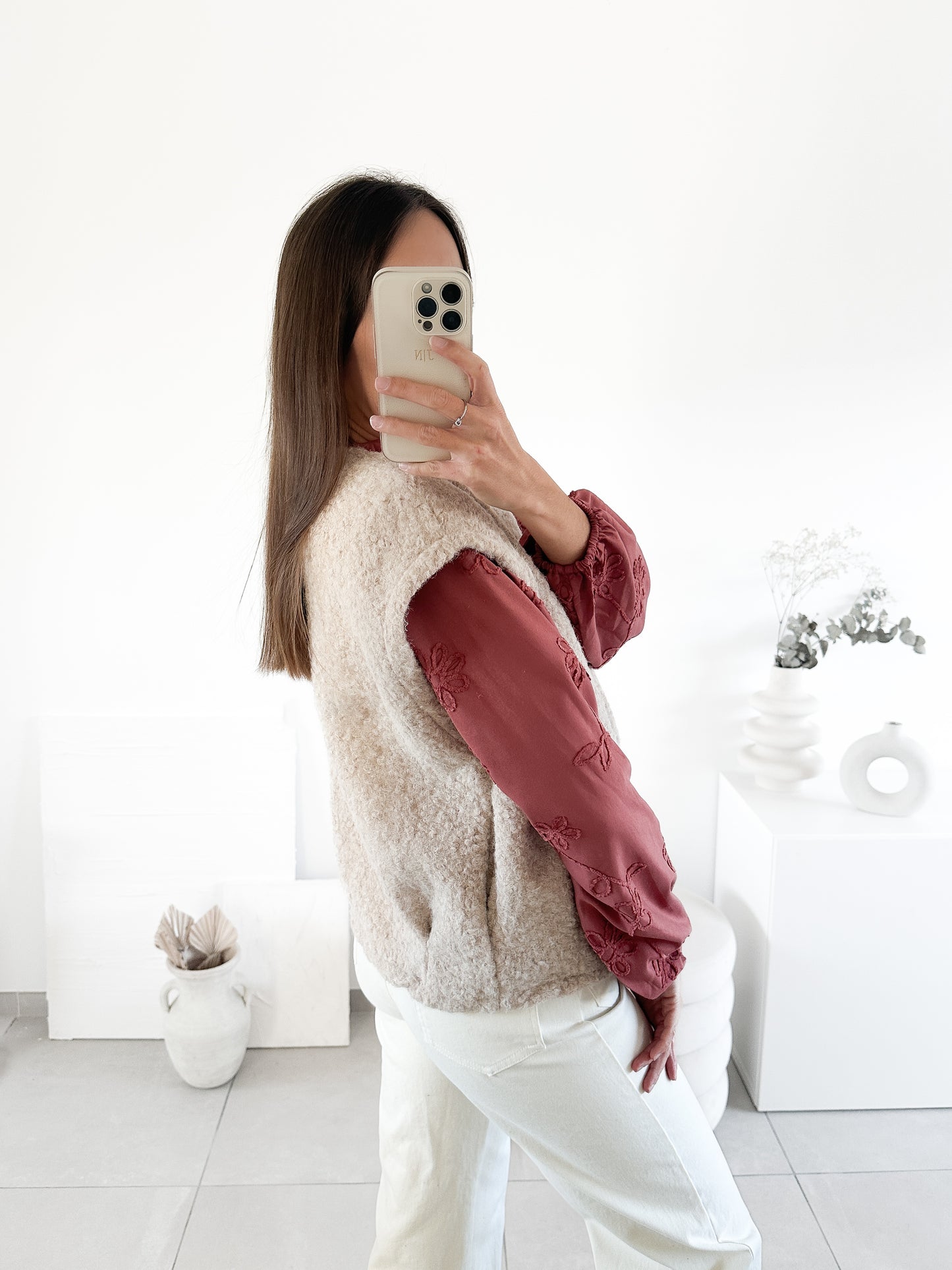 Gilet sans manche Betty beige