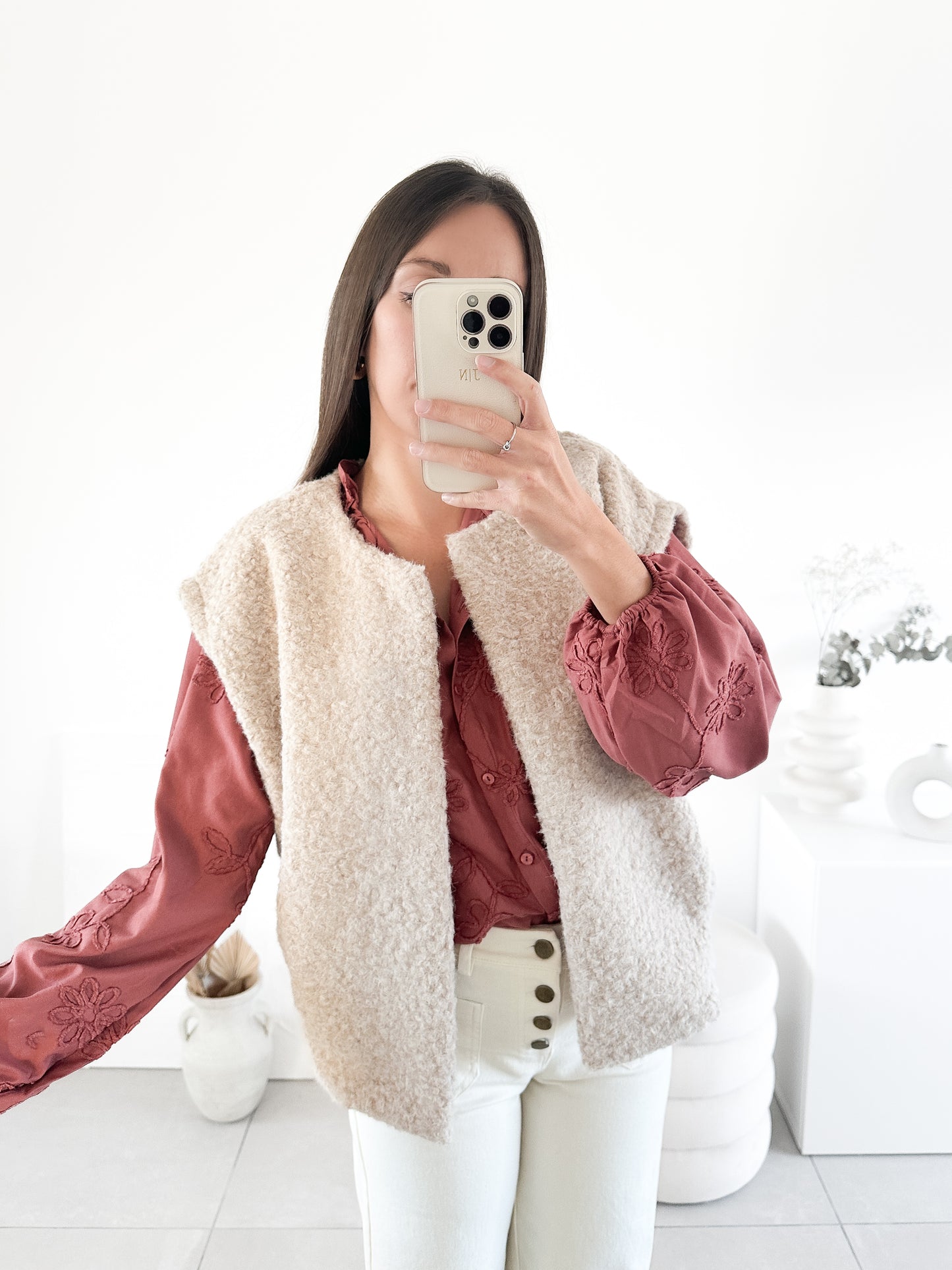 Gilet sans manche Betty beige