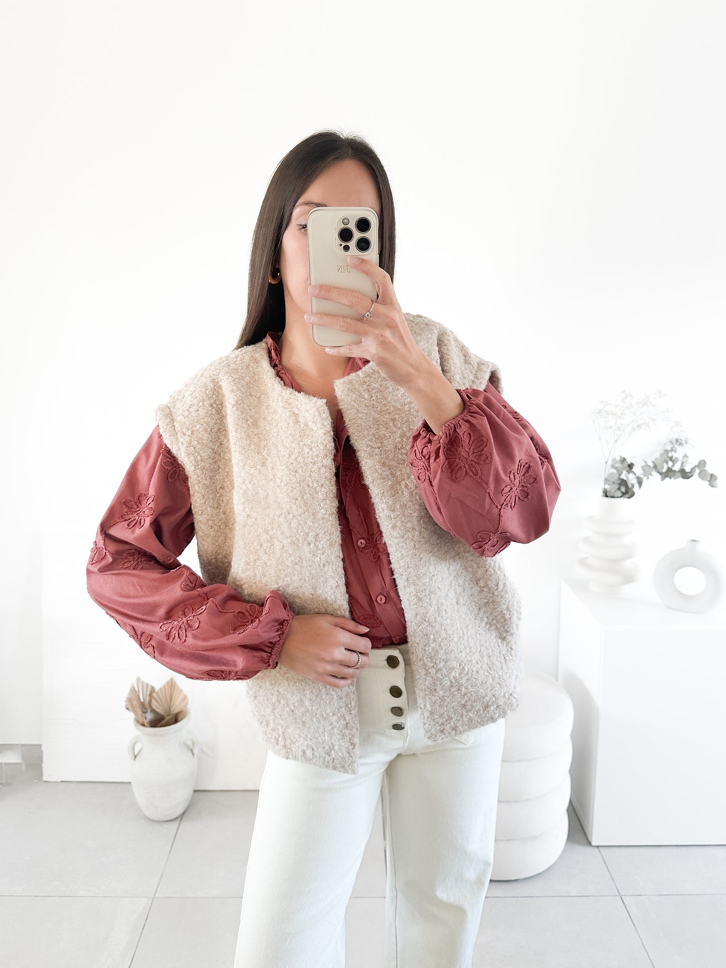 Gilet sans manche Betty beige