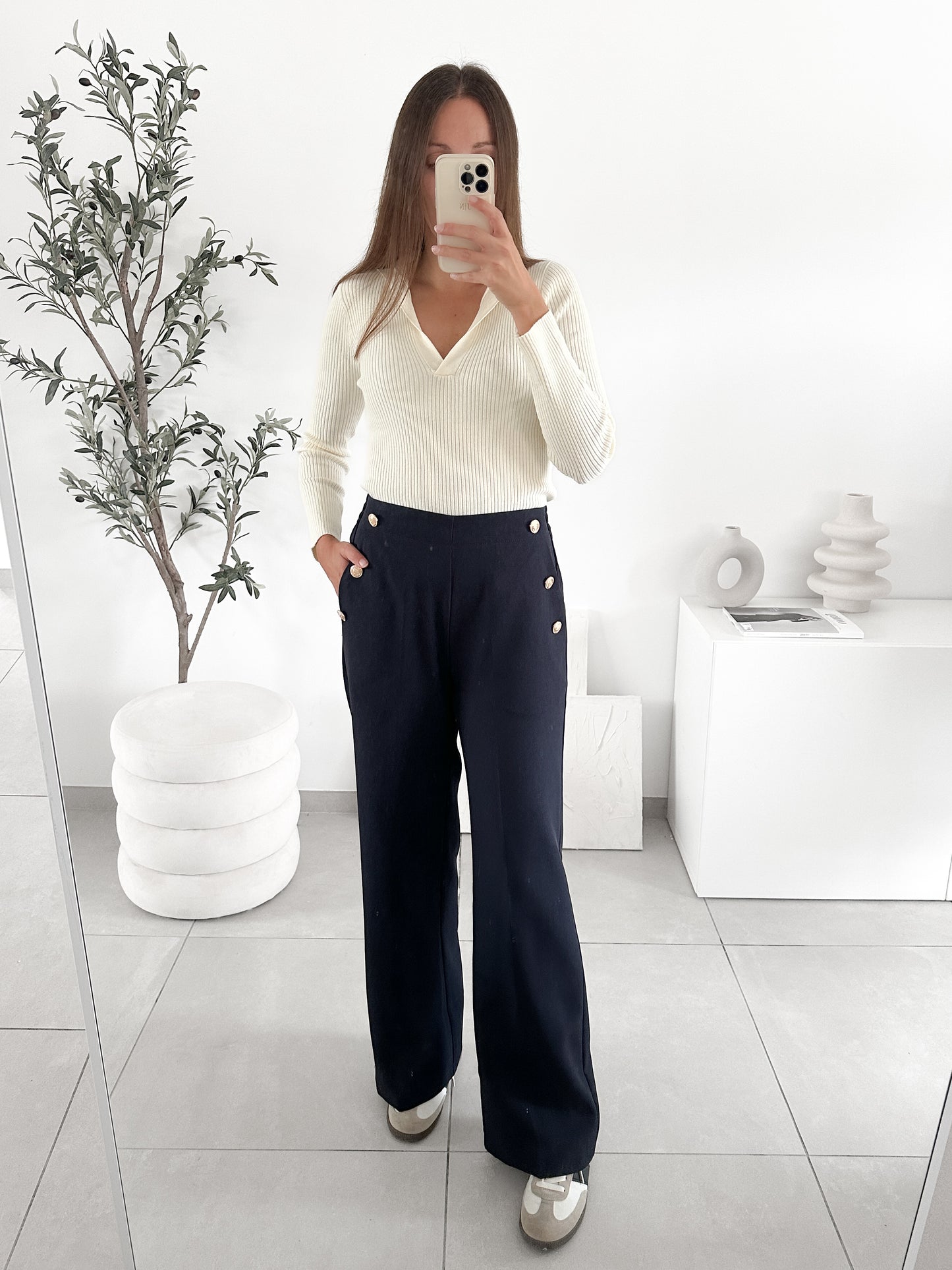 Pantalon bateau bleu marine