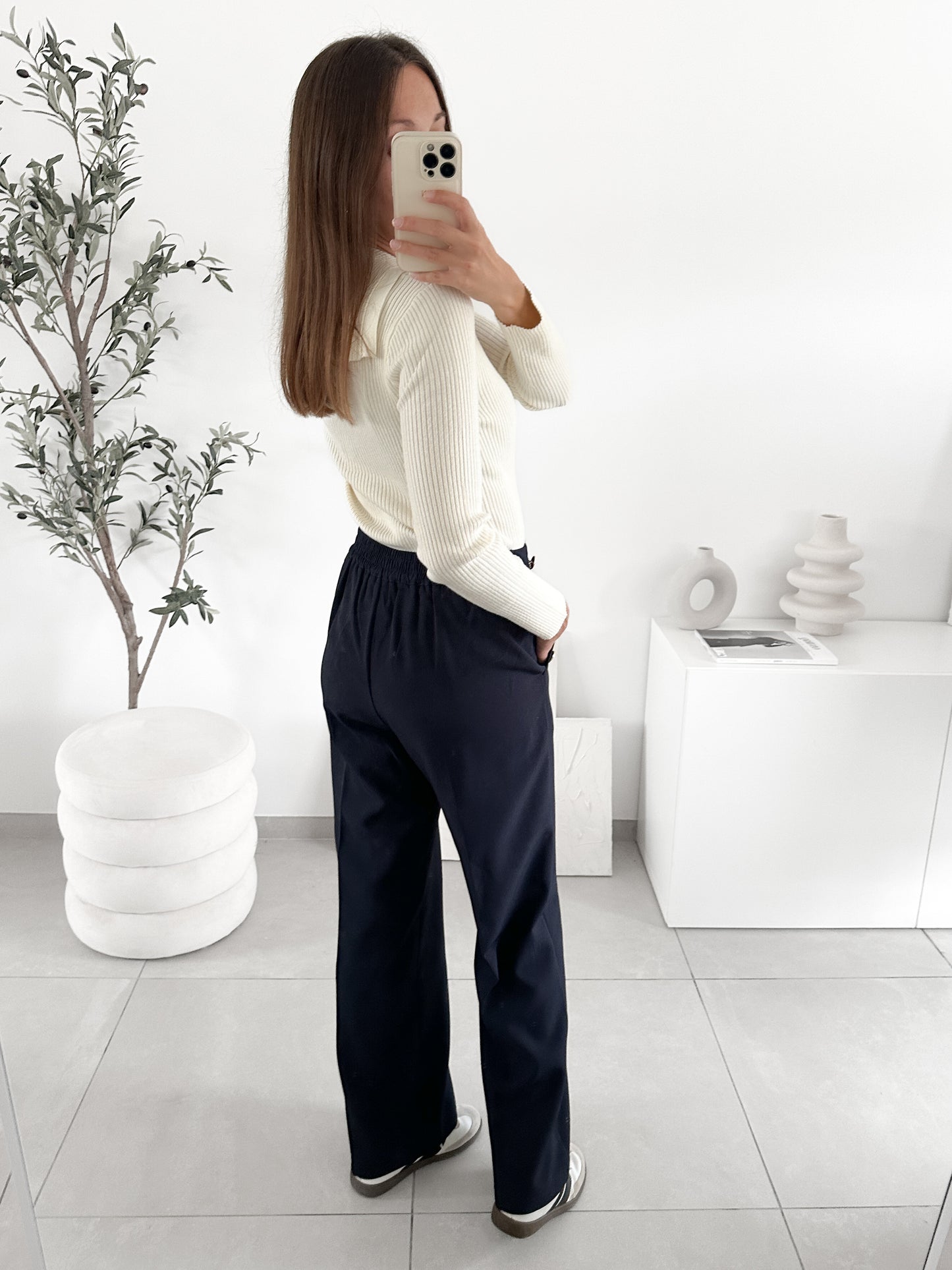 Pantalon bateau bleu marine