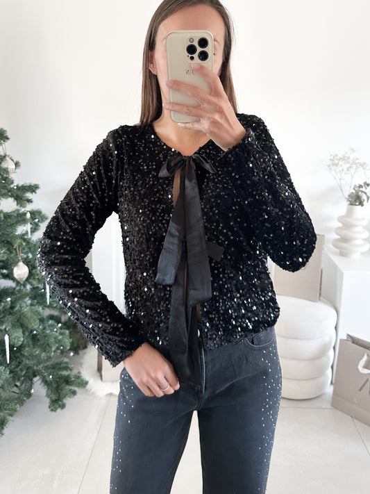 Gilet noeud à sequins