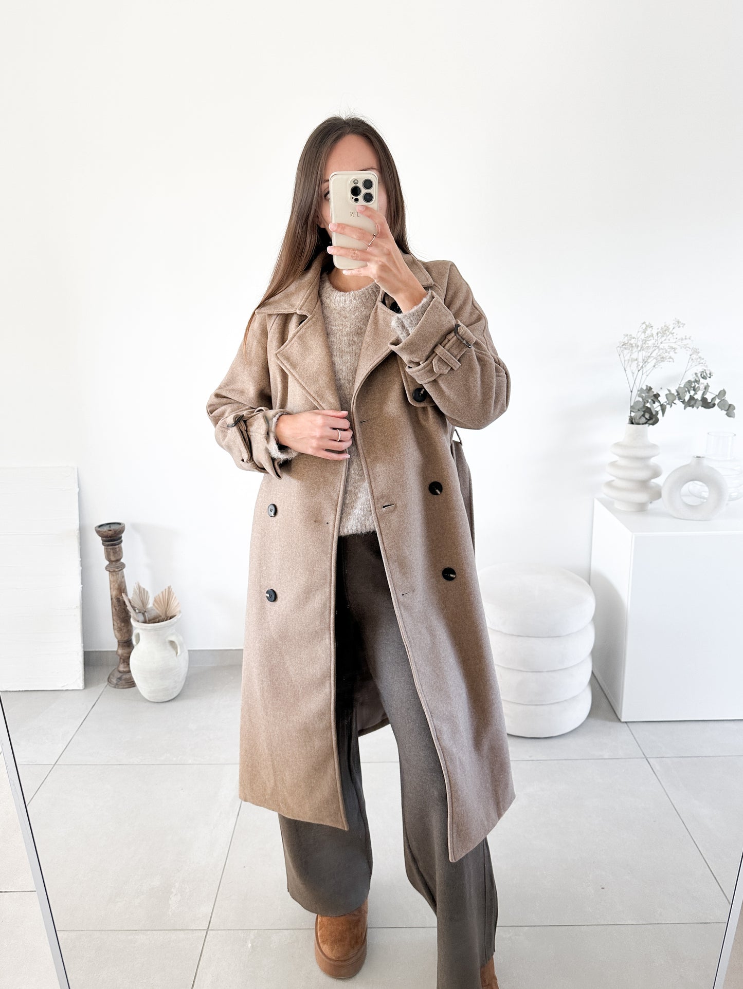 Manteau long marron