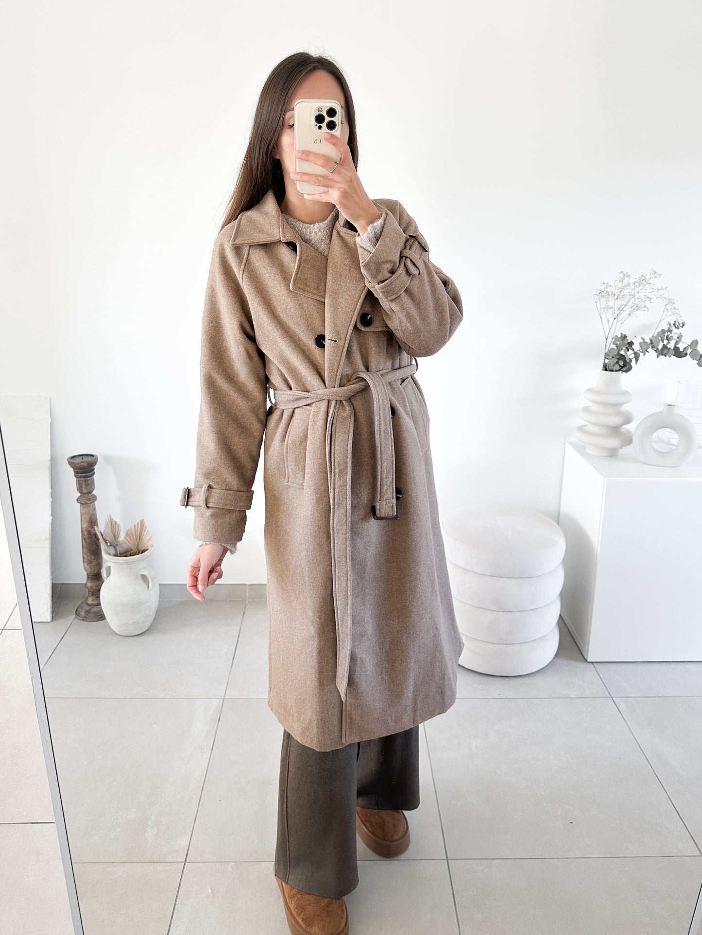 Manteau long marron