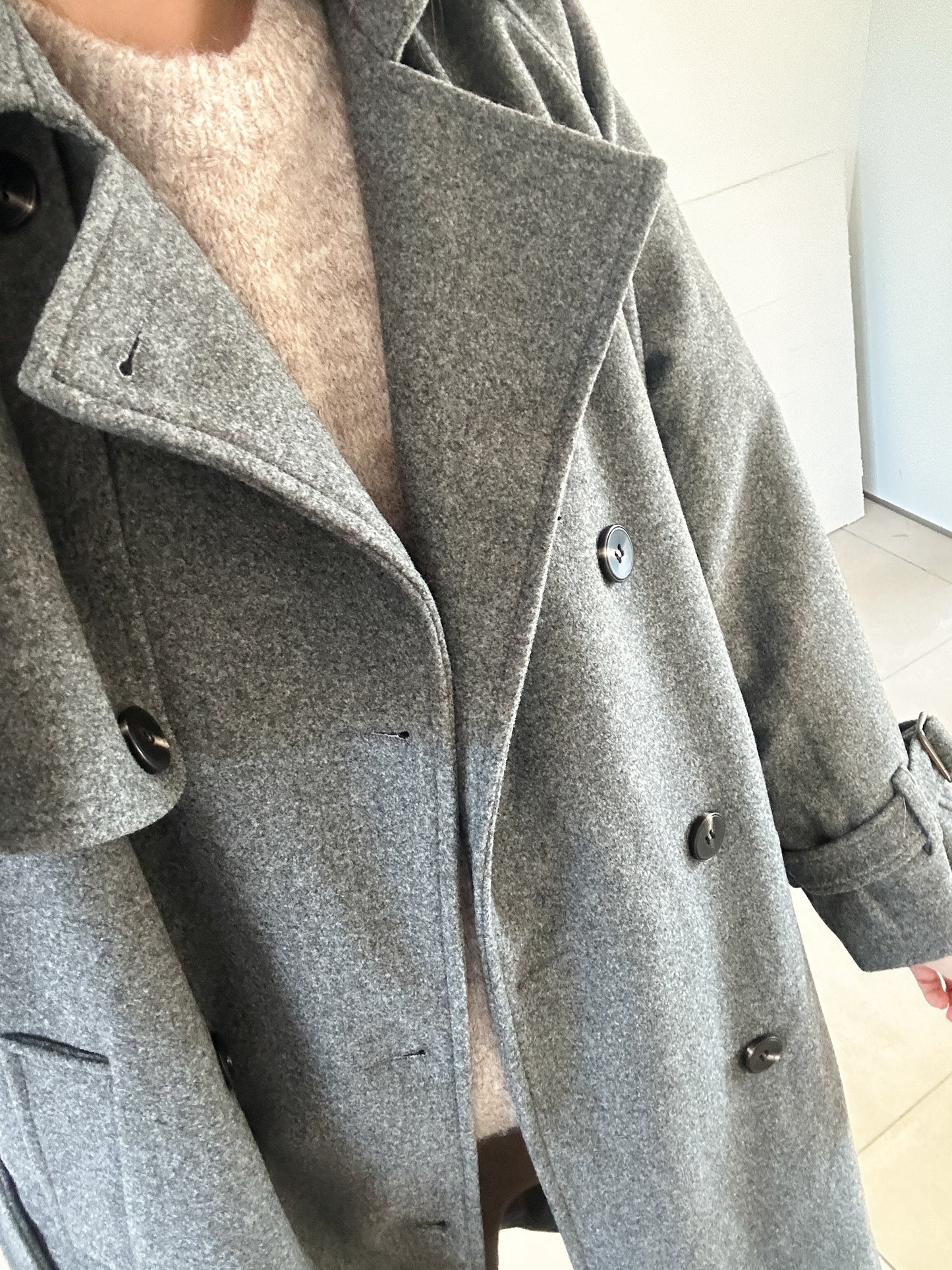 Manteau long gris