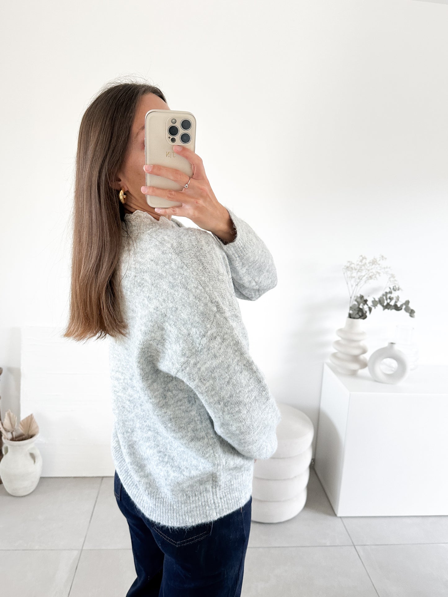 Pull Céleste gris