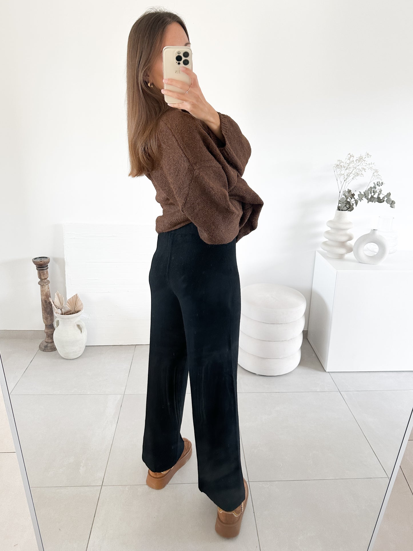 Pantalon en maille noir