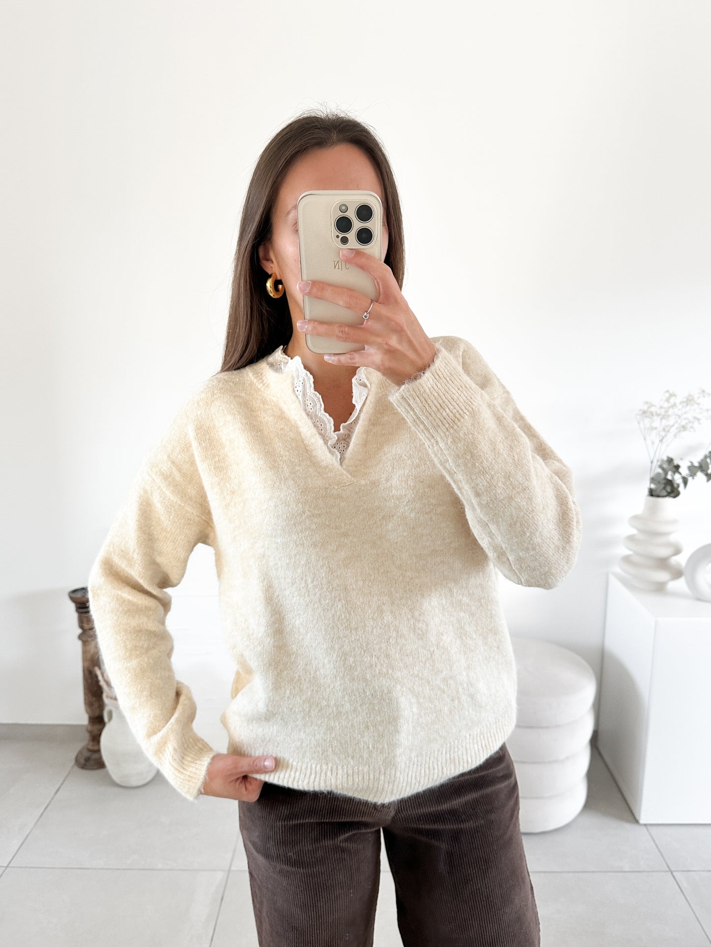 Pull Céleste beige