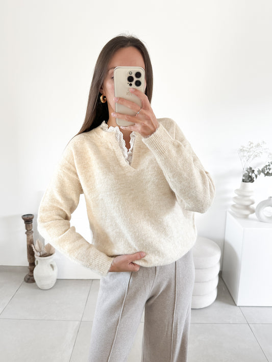 Pull Céleste beige