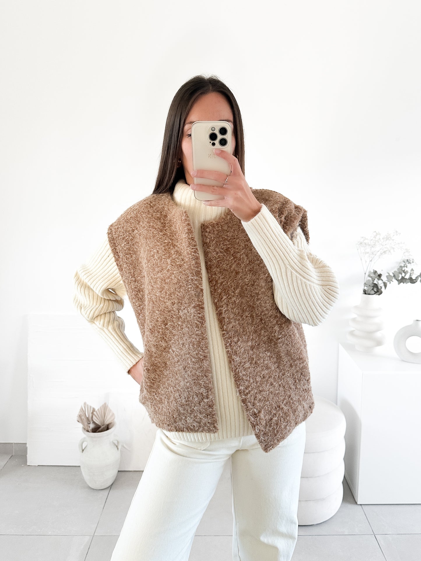 Gilet sans manche Betty camel