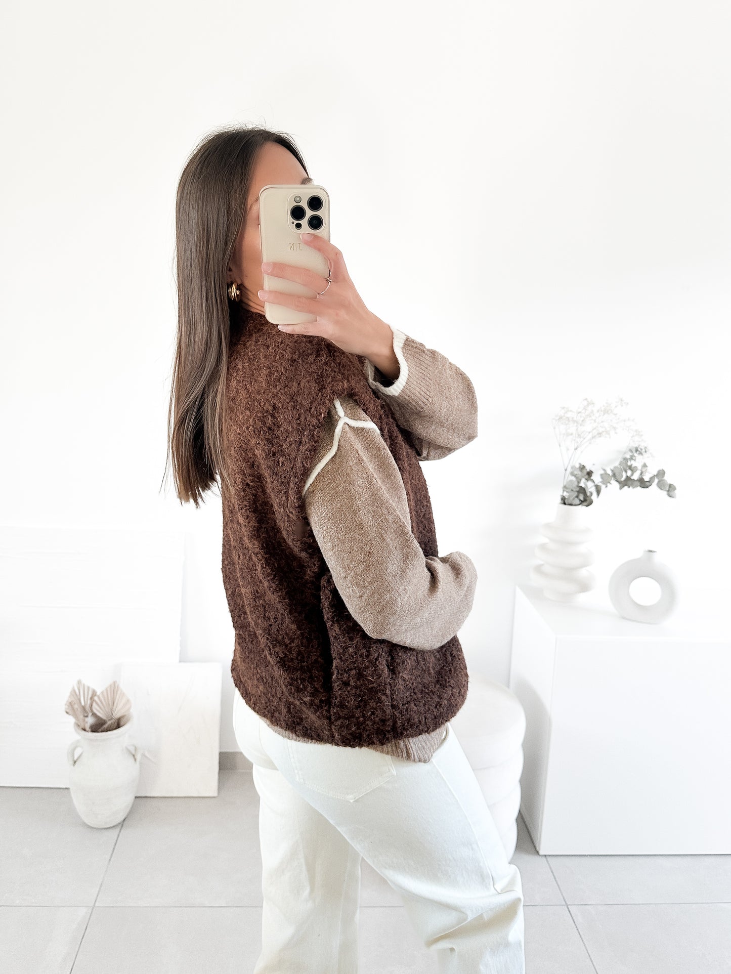 Gilet sans manche Betty marron